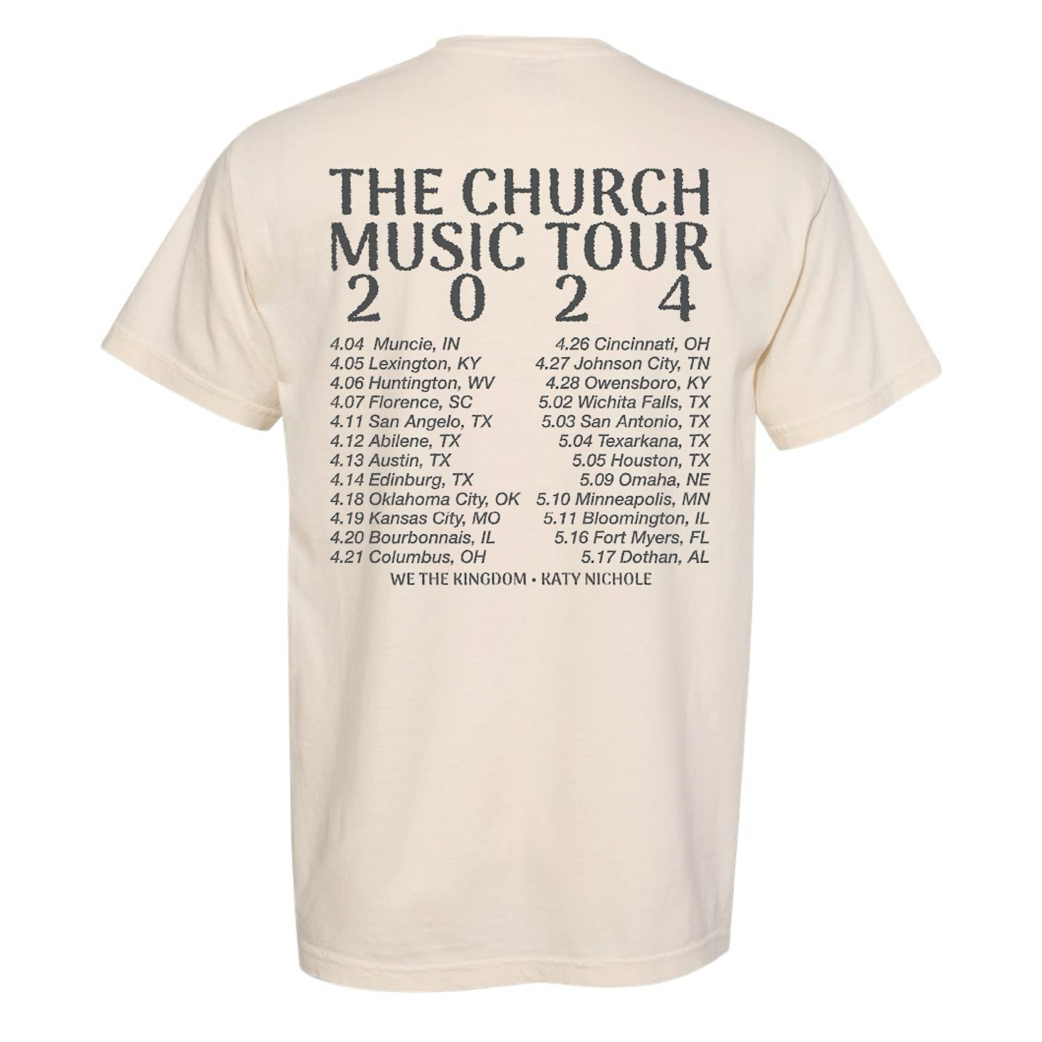 THE CHURCH MUSIC TOUR SHIRT